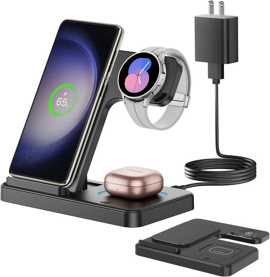CIYOYO Fast 3-in-1 Wireless Charger Stand