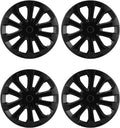 16 in Hubcap Wheel Covers Set of 4 - Universal Black Rim Covers