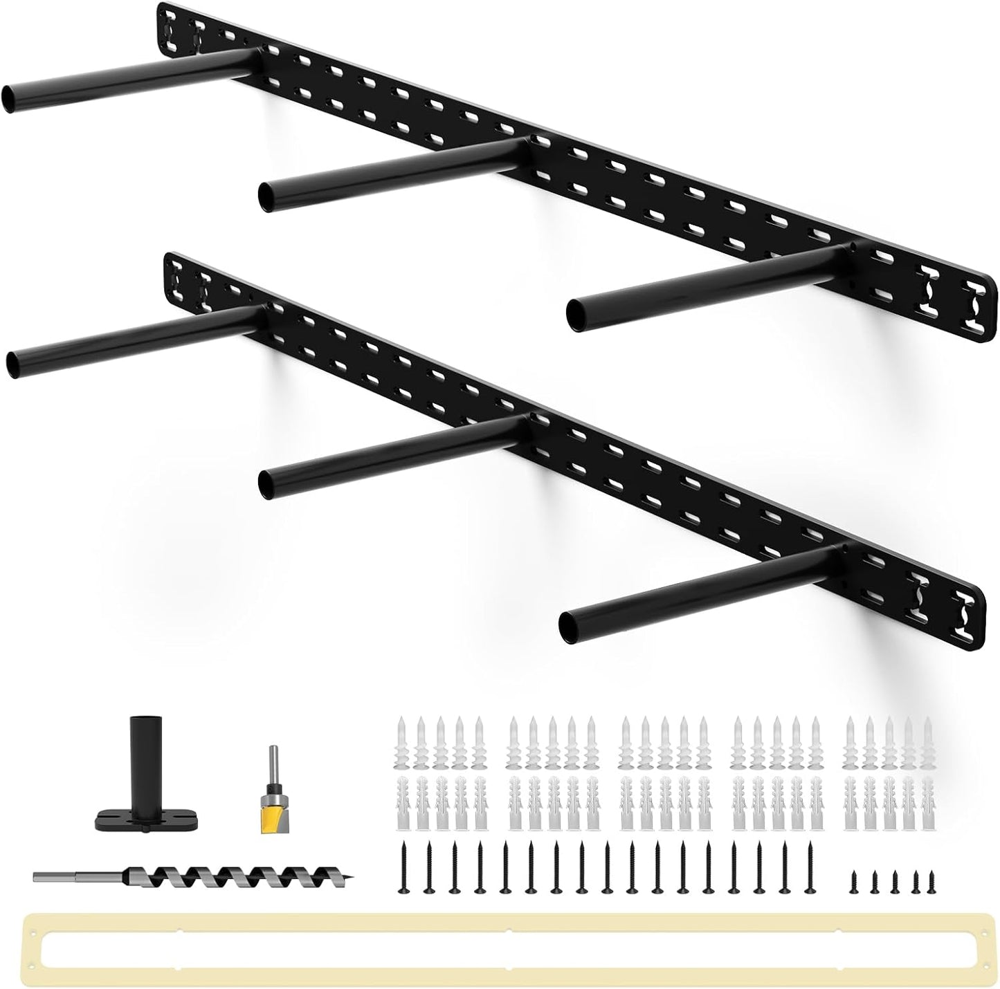 Heavy Duty Floating Shelf Hardware for Invisible Wall Mounting