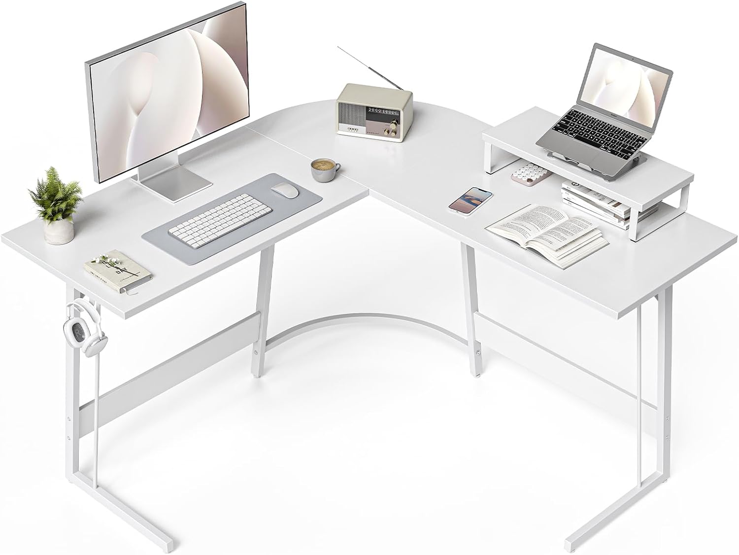 CubiCubi L Shaped Gaming Desk for Home Office and Study