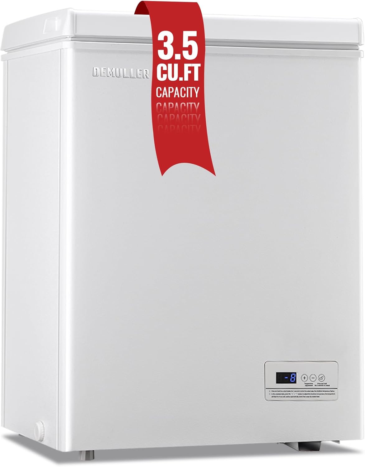 Compact Chest Freezer with Digital Control for Home and Garage