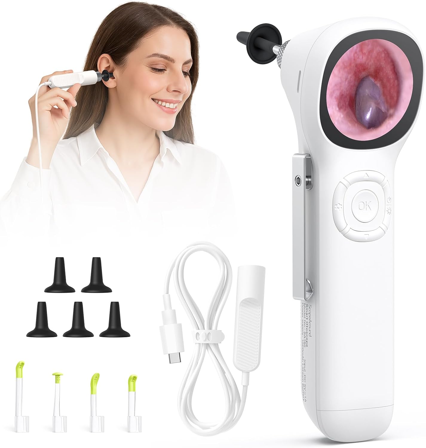 ScopeAround Otoscope with Light for Easy Ear Cleaning at Home
