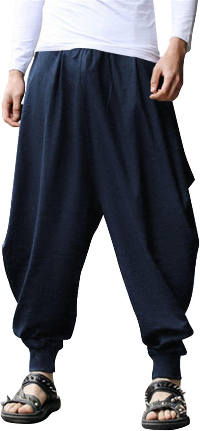 Hippie Harem Pants for Men - Boho Yoga and Beach Wear