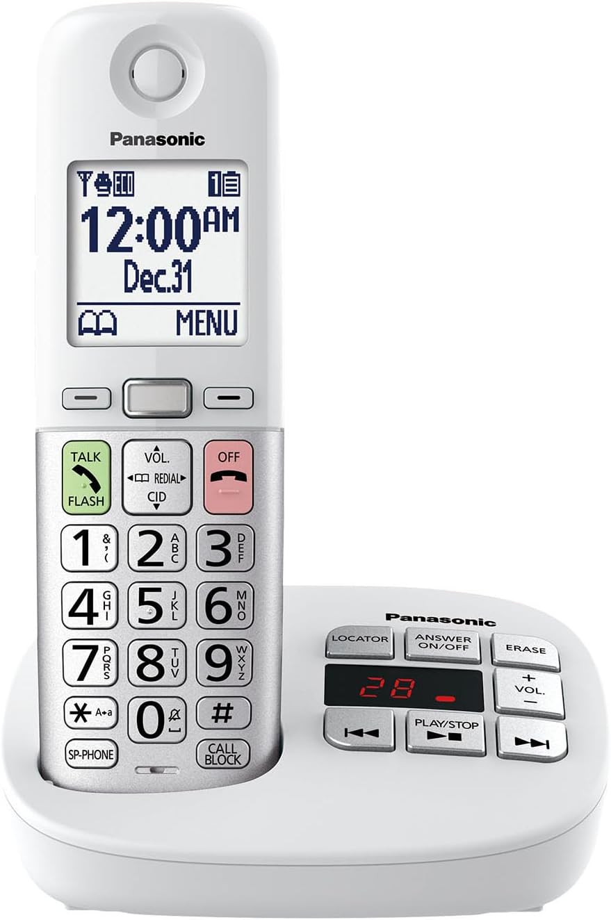 Panasonic Cordless Phone with Large Display and Big Buttons