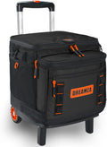 60-Can Soft Cooler with Wheels and Locking Cart - 24-36h Ice Retention