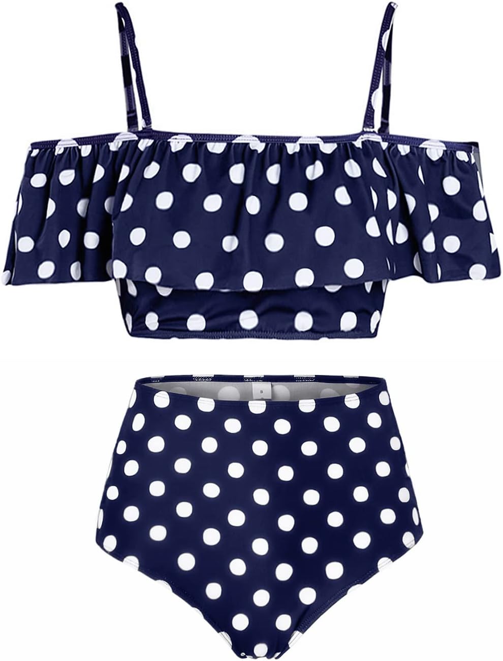 Kaei&Shi High Waisted Flounce Bikini Set for Tummy Control
