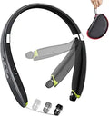 BEARTWO Bluetooth Headphones Neckband with Retractable Earbuds