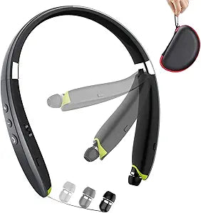 BEARTWO Bluetooth Headphones with Retractable Earbuds for Sports