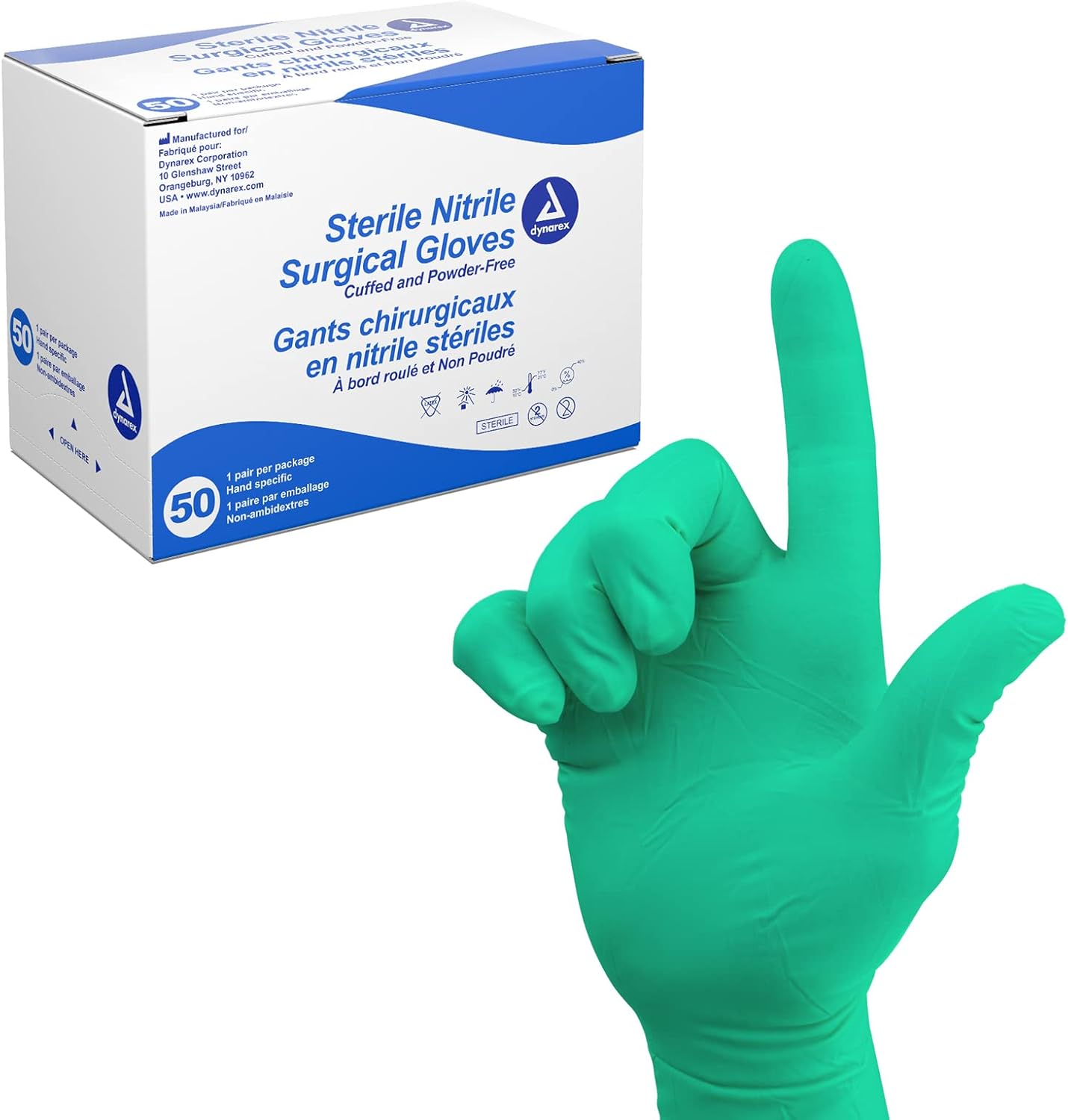 Dynarex Sterile Nitrile Surgical Gloves for Maximum Protection