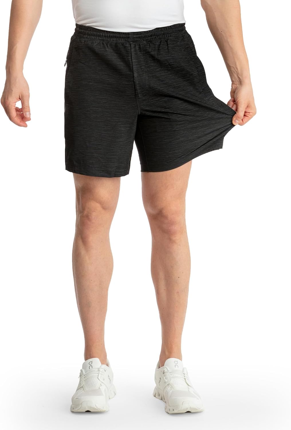 Mens Gym Shorts Stretch Athletic Workout Short with Liner
