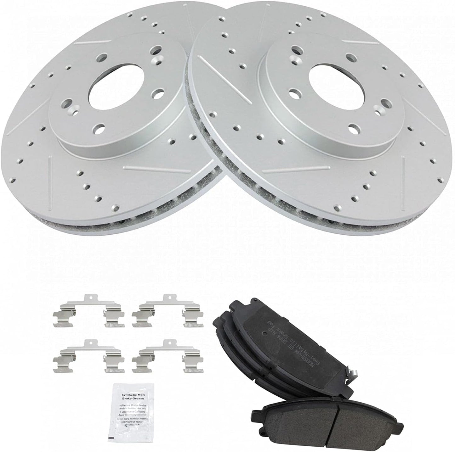TRQ Front Brake Pad & Rotor Kit for 2003-2006 Acura MDX