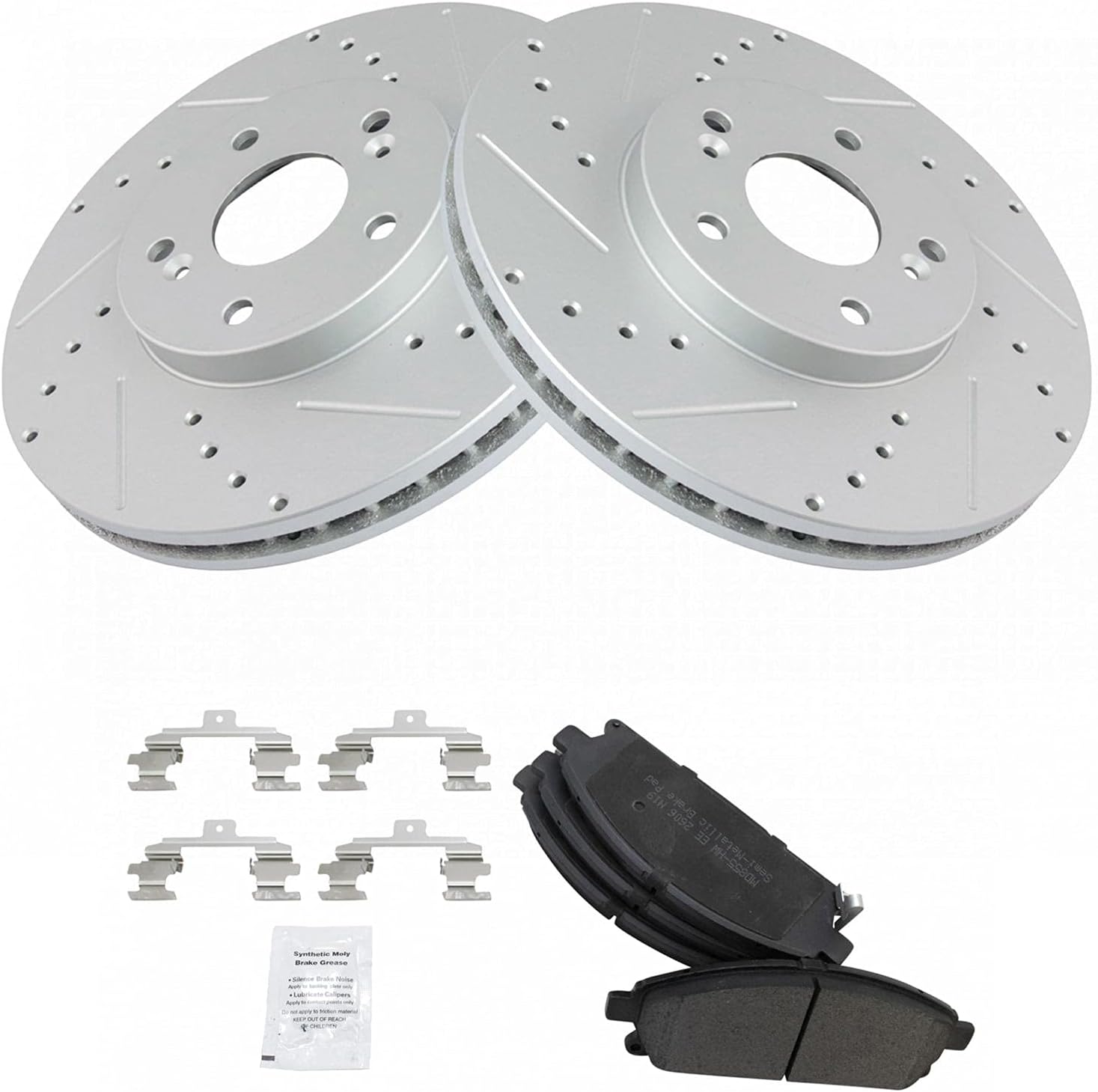 TRQ Front Brake Pad & Rotor Kit for 2003-2006 Acura MDX