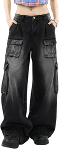 Baggy Cargo Pants for Women Wide Leg Jeans Y2K - Oversized Streetwear