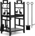Firewood Rack Log Holder with Tools Set - Easy No-Screw Assembly