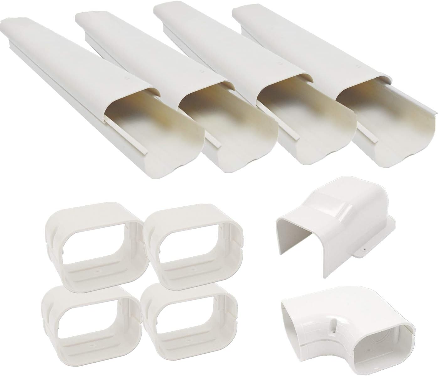 JEACENT 14 Ft Decorative Line Cover Kit - Conceal AC Tubing Beautifully!
