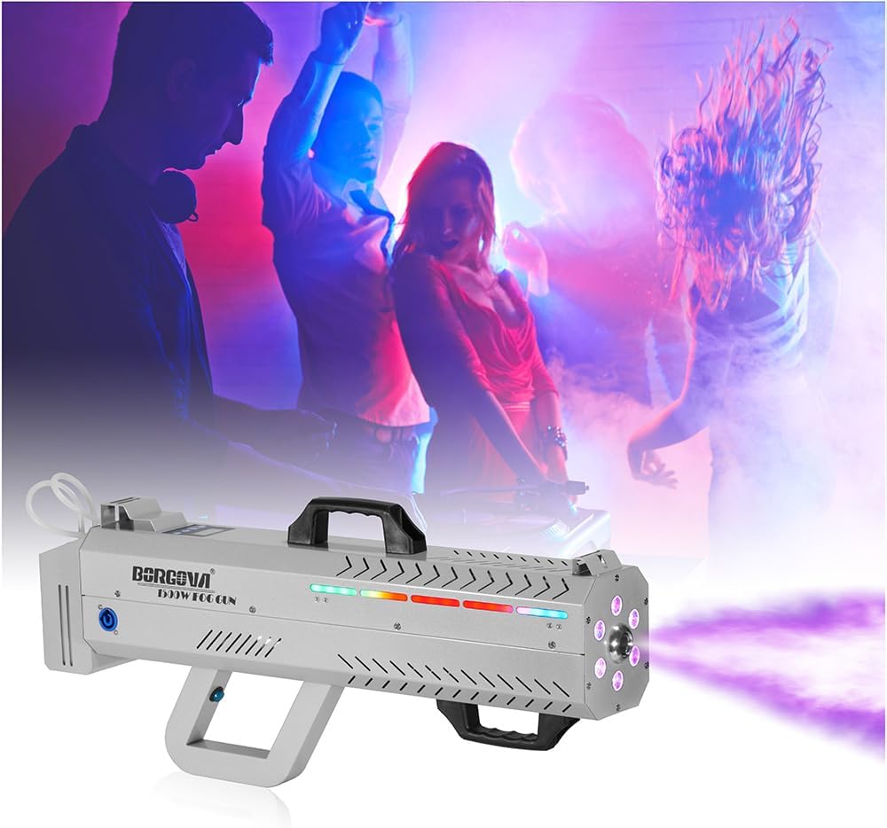 Smoke Gun for Party - 1500W Handheld Fog Machine with Lights