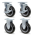 5 Inch Swivel Industrial Casters Set of 4 Heavy Duty Wheels