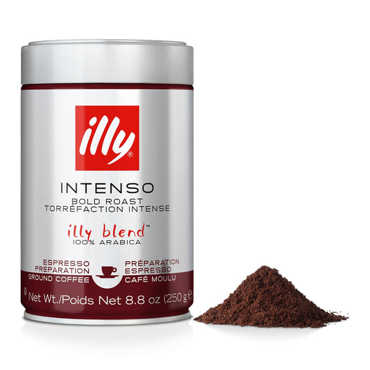 Illy Intenso Ground Espresso - Deep Cocoa Boldness