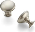 Brushed Nickel Round Cabinet Knobs 20 Pack - Timeless Finish