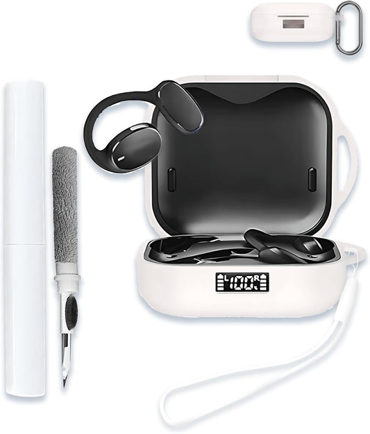 Shock-Absorbing Silicone Case for TOZO OpenEgo Headphones, White