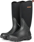 Women's Rain Boots Tall Insulated Rubber Boots - Warm, Waterproof Fit