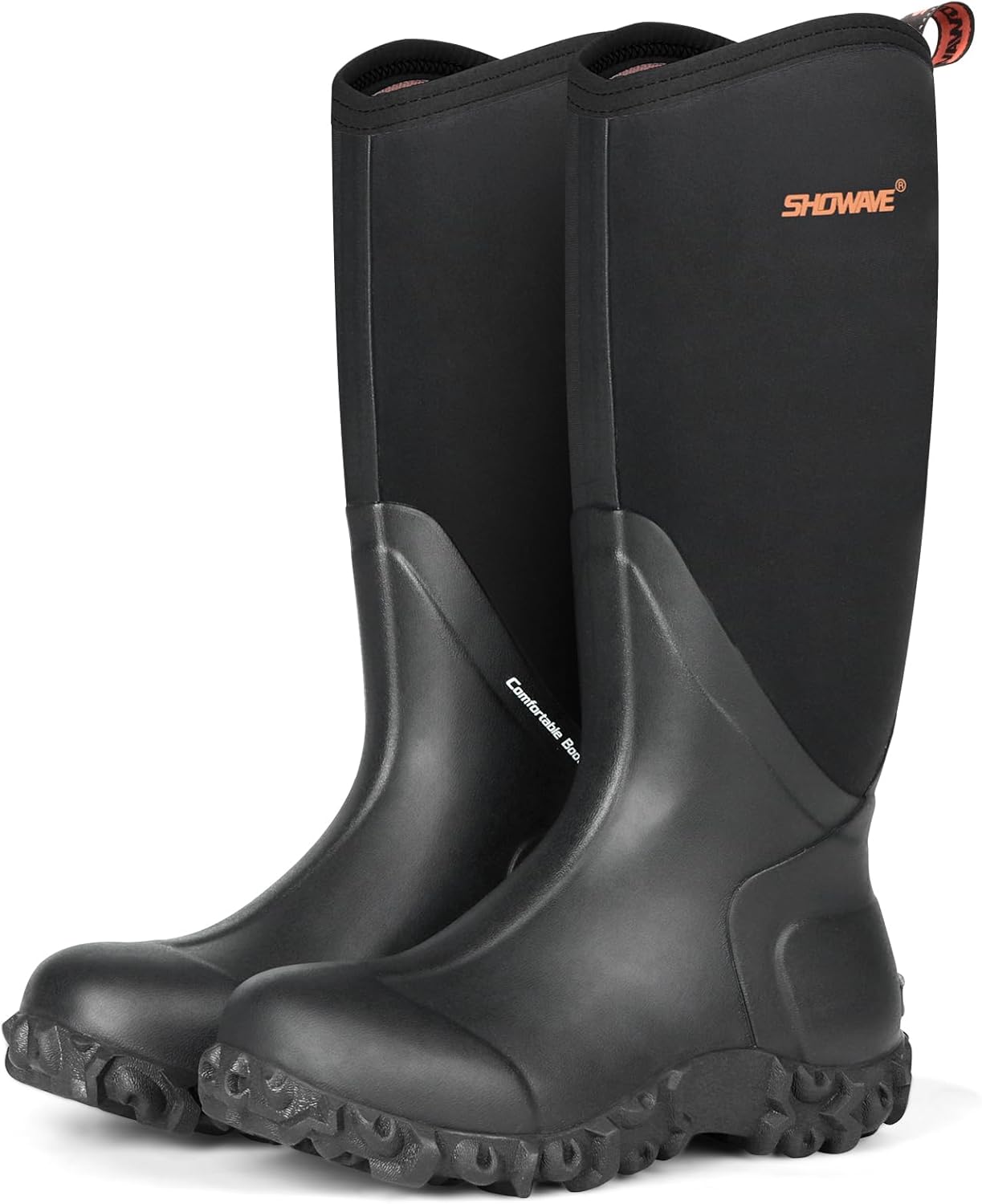 Showave Women's Tall Insulated Rubber Rain Boots for All Activities
