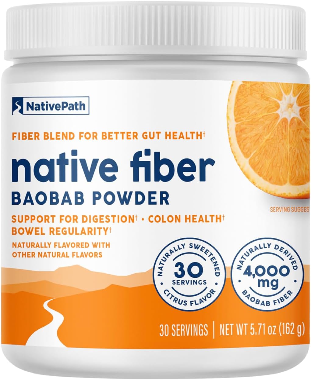 Organic Baobab Prebiotic Fiber Powder for Digestive Health