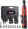 3/8ft Cordless Electric Ratchet Wrench Set - Compact 45 ft-lbs Power