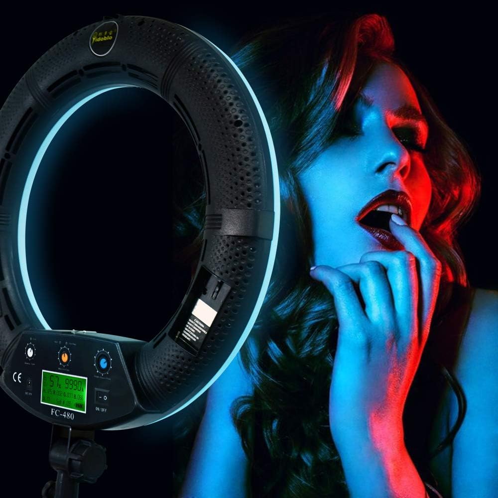 18 Inch Dimmable RGB LED Ring Light Kit for Photography and Video