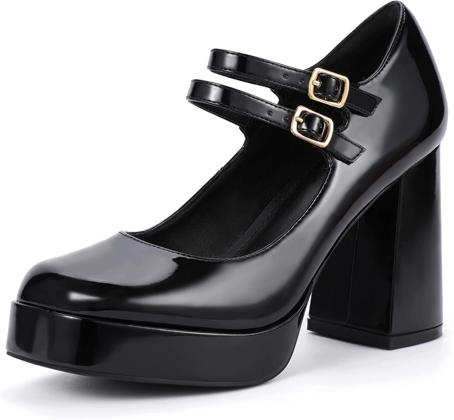 IDIFU Mary Jane Shoes Platform Chunky High Heels for Women