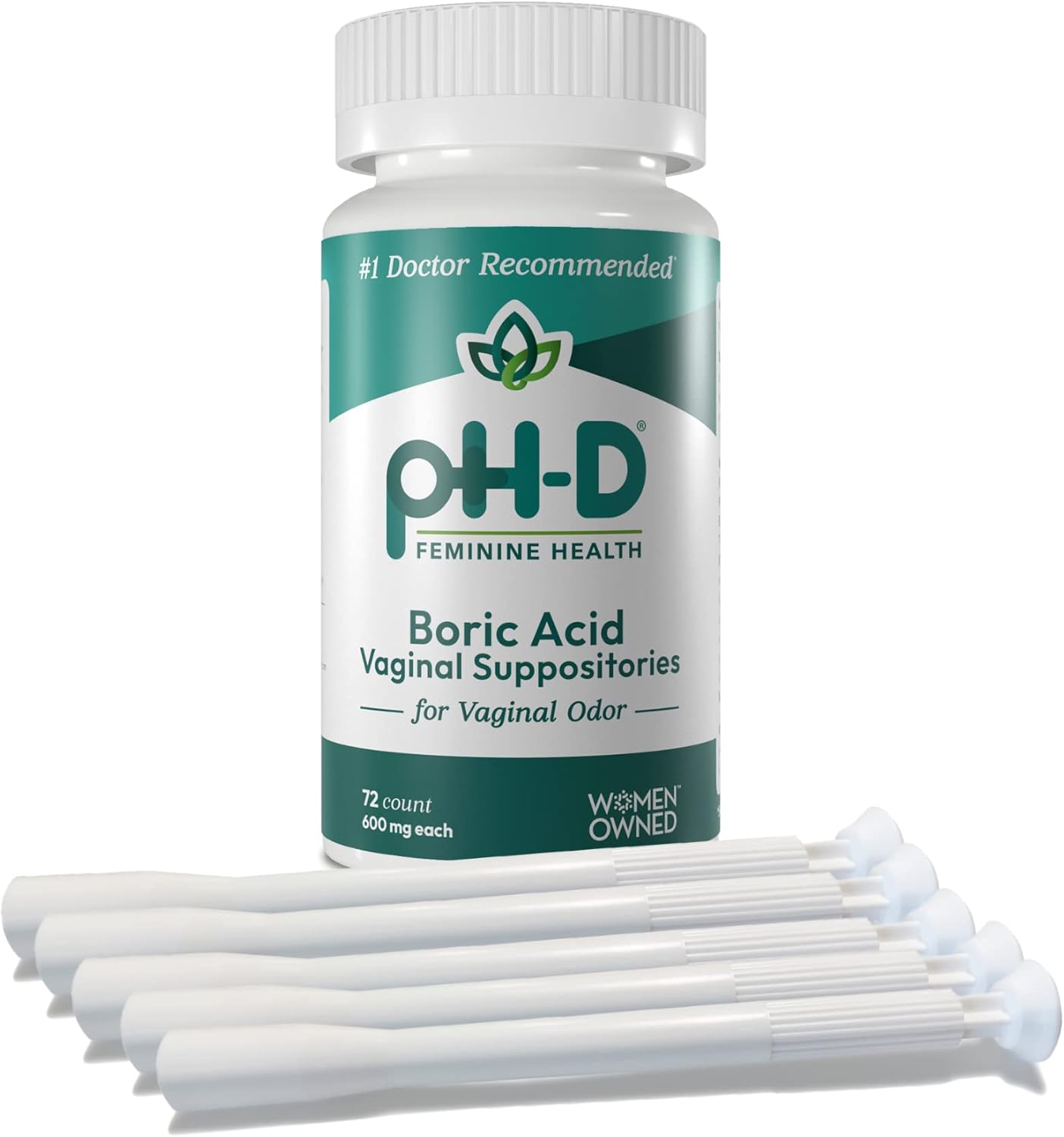 pH-D Boric Acid Vaginal Suppositories for Feminine Health