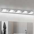 40-Inch 5-Light LED Modern Chrome Bathroom Vanity Light Fixtures