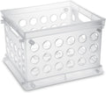 Sterilite Mini Crate Stackable Plastic Storage Bin - Clear 12-Pack