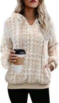 ReachMe Womens Oversized Sherpa Pullover Hoodie - Plush Warm Fleece up