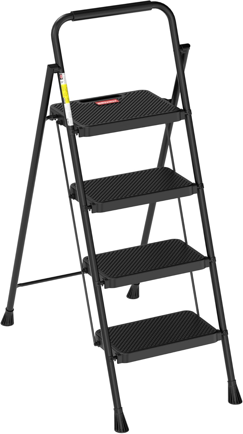 HBTower Step Ladder 4 Step Folding Stool for Home Use