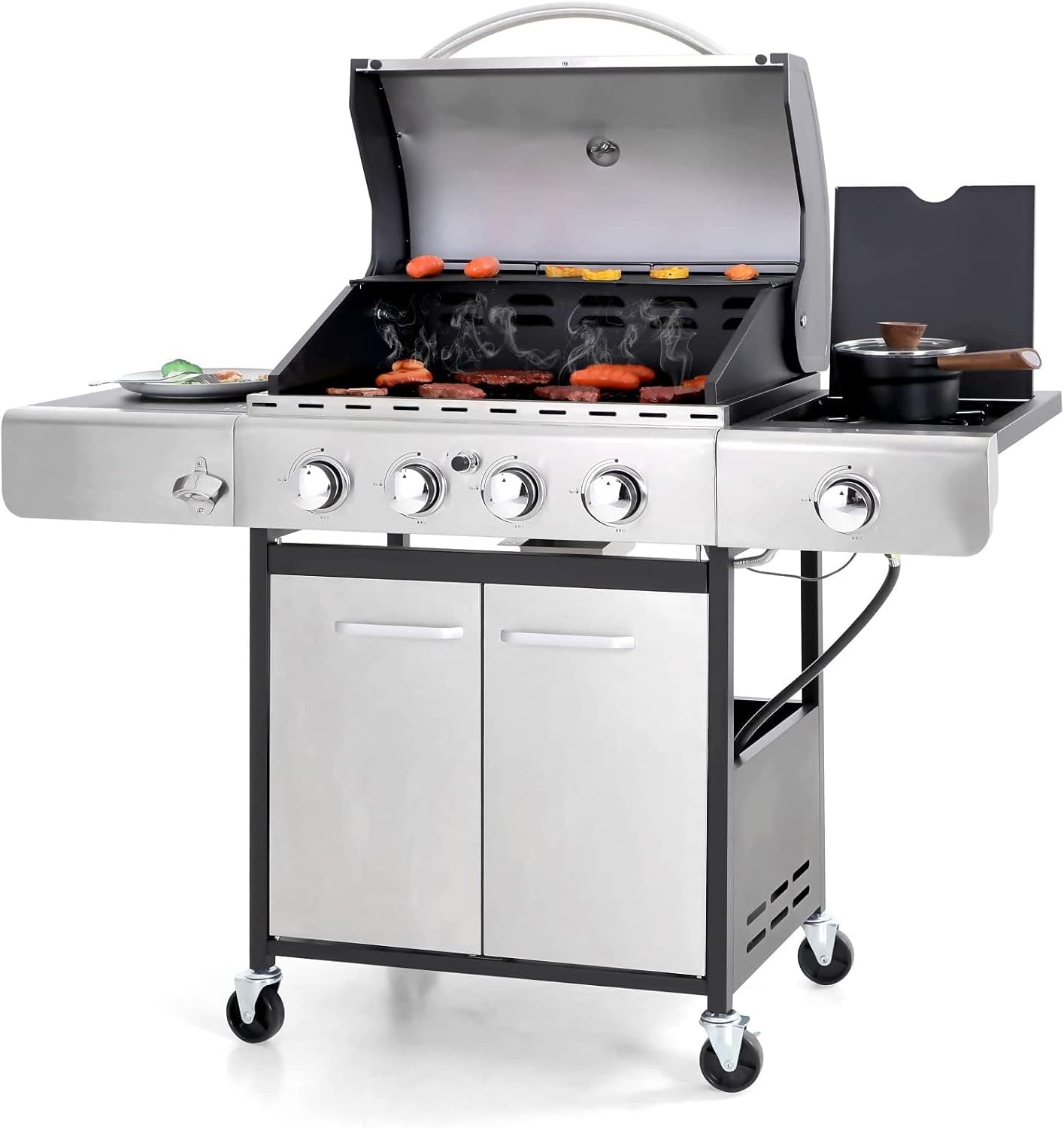 Sophia & William 4-Burner Propane Gas BBQ Grill for Outdoor Cooking