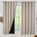 100% Blackout Cashmere Curtains 60 x 63 in - 2 Panels, Thermal & Noise