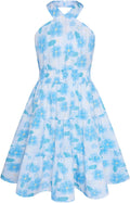 GRACE KARIN Girls Floral Off Shoulder A-line Midi Summer Dress