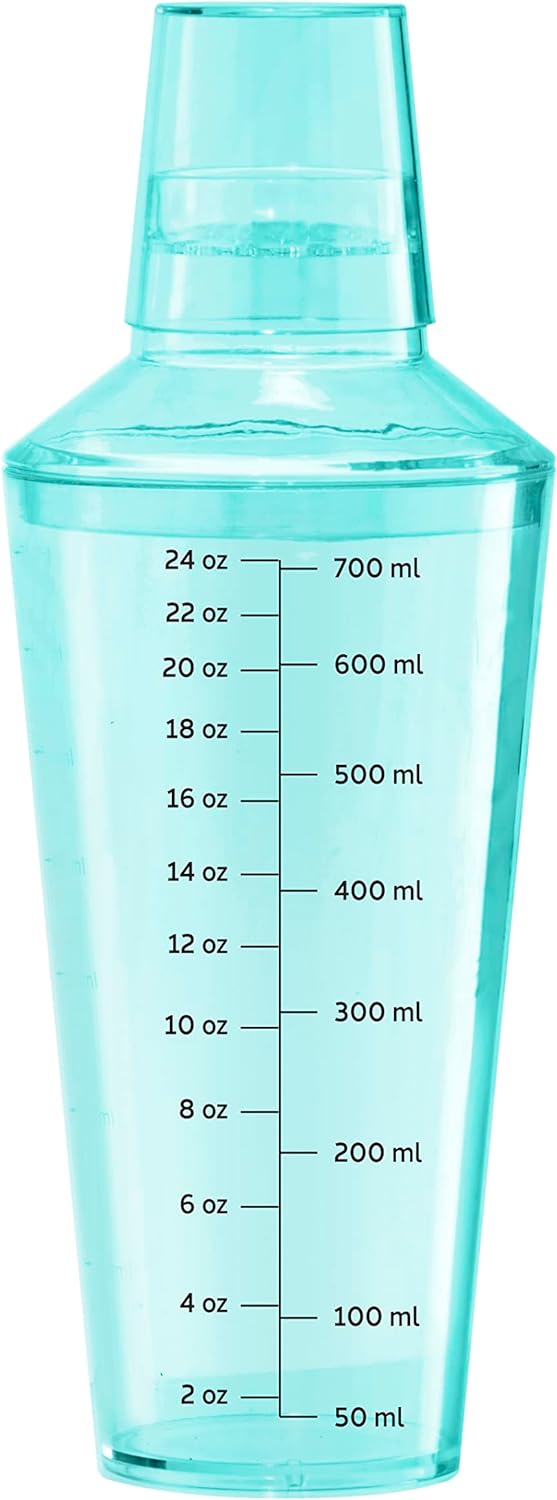OGGI Clear Cocktail Shaker - Durable 24oz Mixer