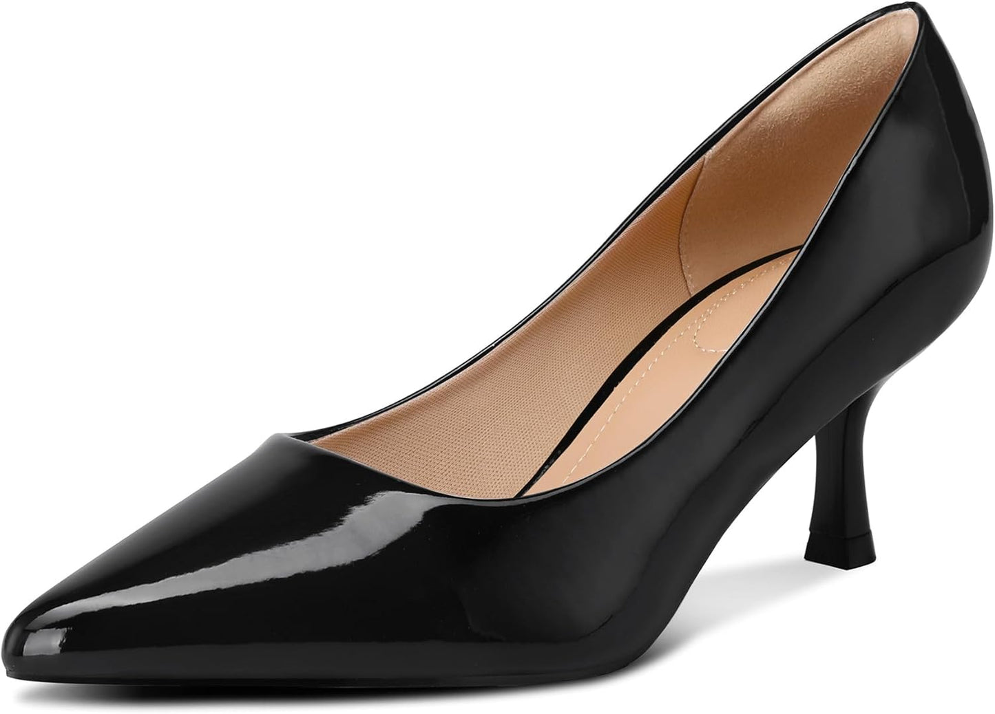 mysoft Kitten Heels for Women - Elegant Low Heel Pumps