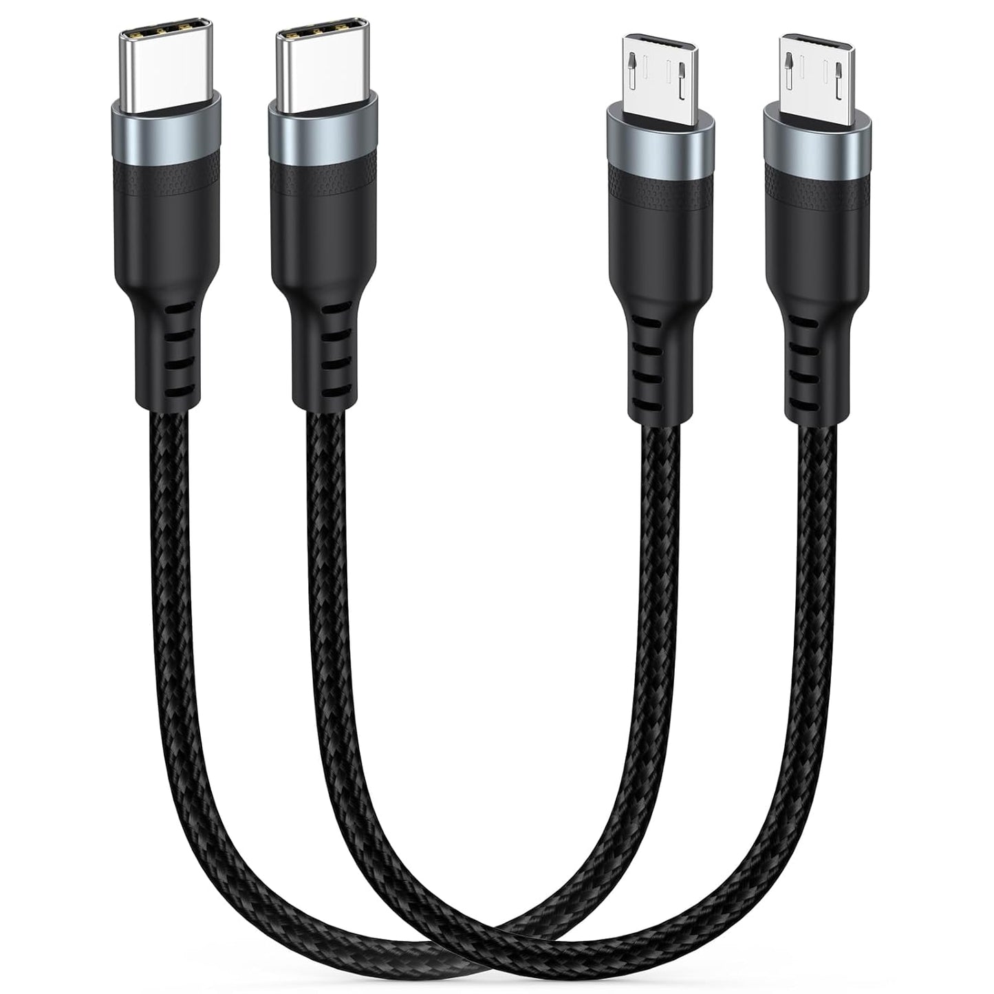 CLAVOOP 1ft USB-C 2Pack: Fast Charging & Data Transfer
