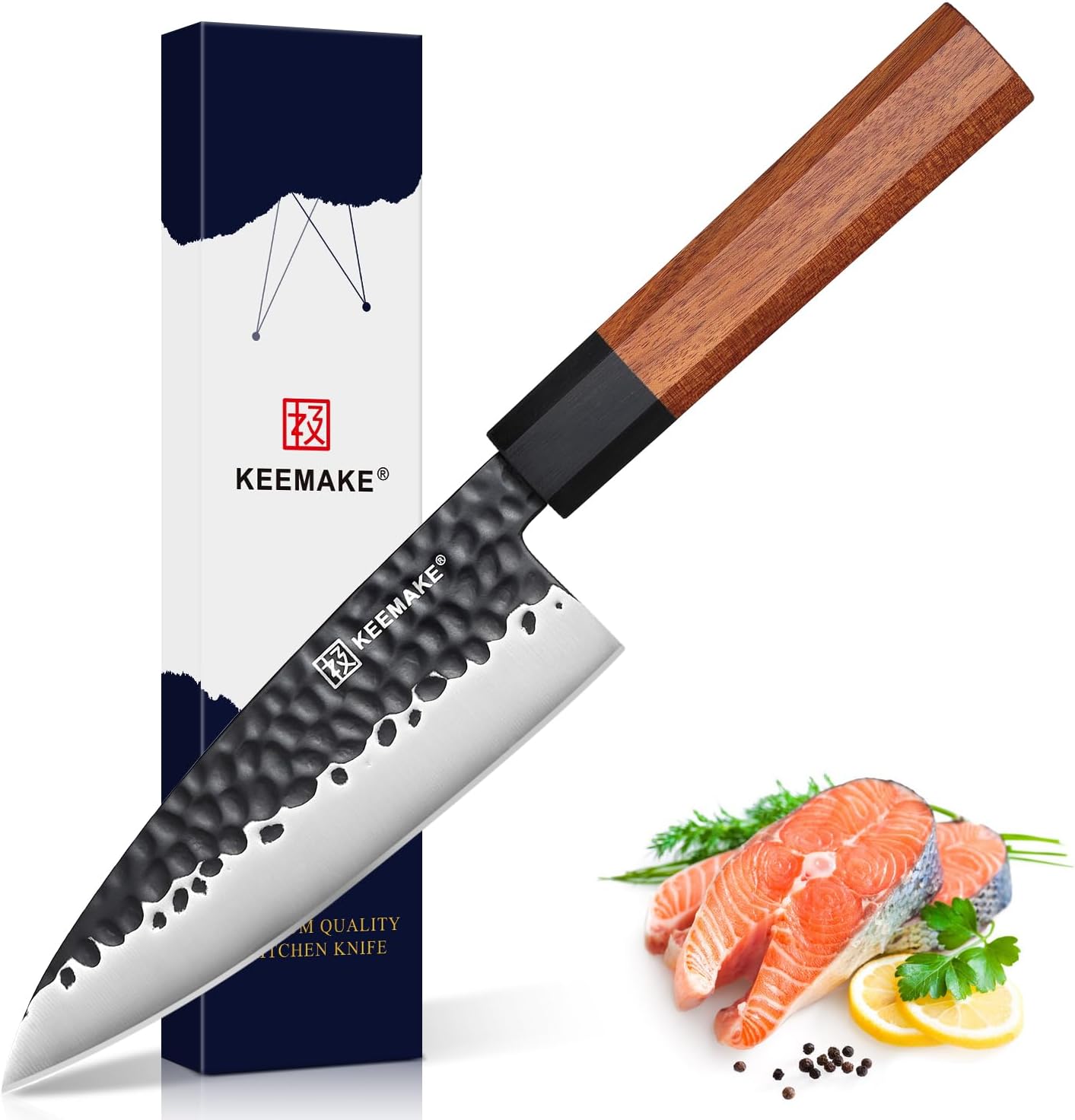KEEMAKE Deba Knife 6 inch - Premium Japanese 440C Steel Blade