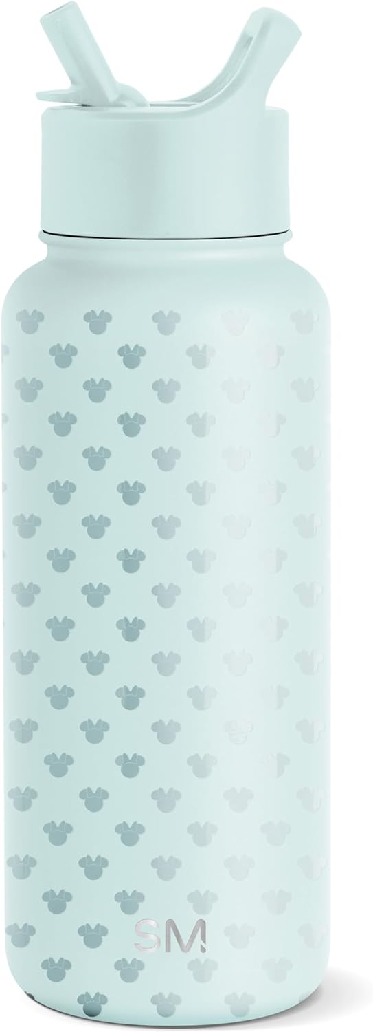 Minnie Mouse Water Bottle with Straw Lid - 32oz Insulated Flask