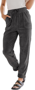 Fashionable EVALESS High Waist Corduroy Trousers for Women