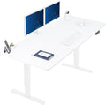 VIVO Electric Dry Erase Sit Stand Desk with Memory Height Adjustment