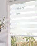 Persilux Zebra Blinds Dual Layer Roller Window Shades - Light