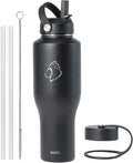 BUZIO 40oz Insulated Tumbler with Handle and Straw Lid