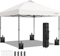 8x8ft Pop Up Canopy Tent One Push Setup - Portable Heavy Duty Shelter