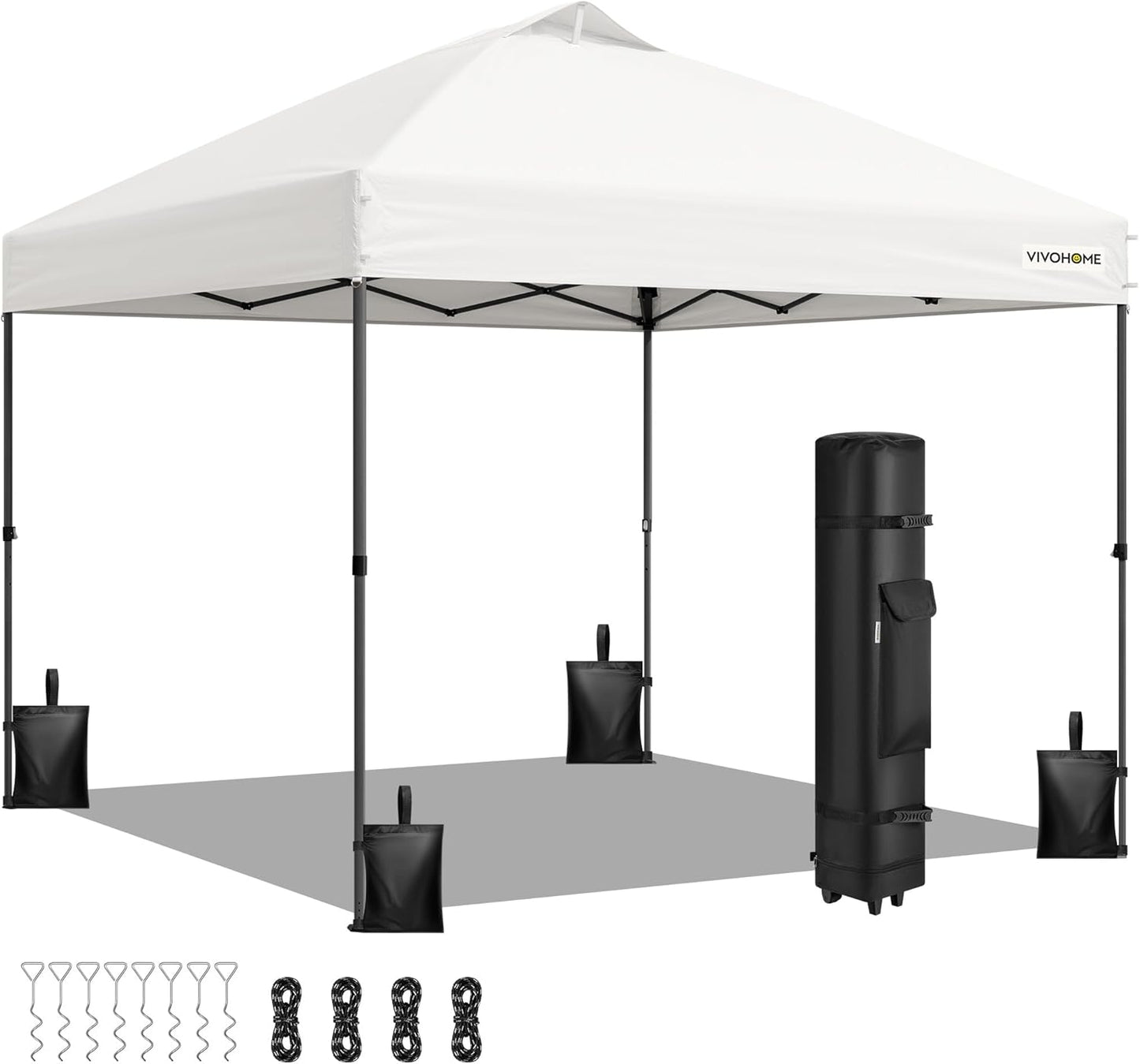 VIVOHOME 8x8ft Pop Up Canopy Tent for Outdoor Events and More
