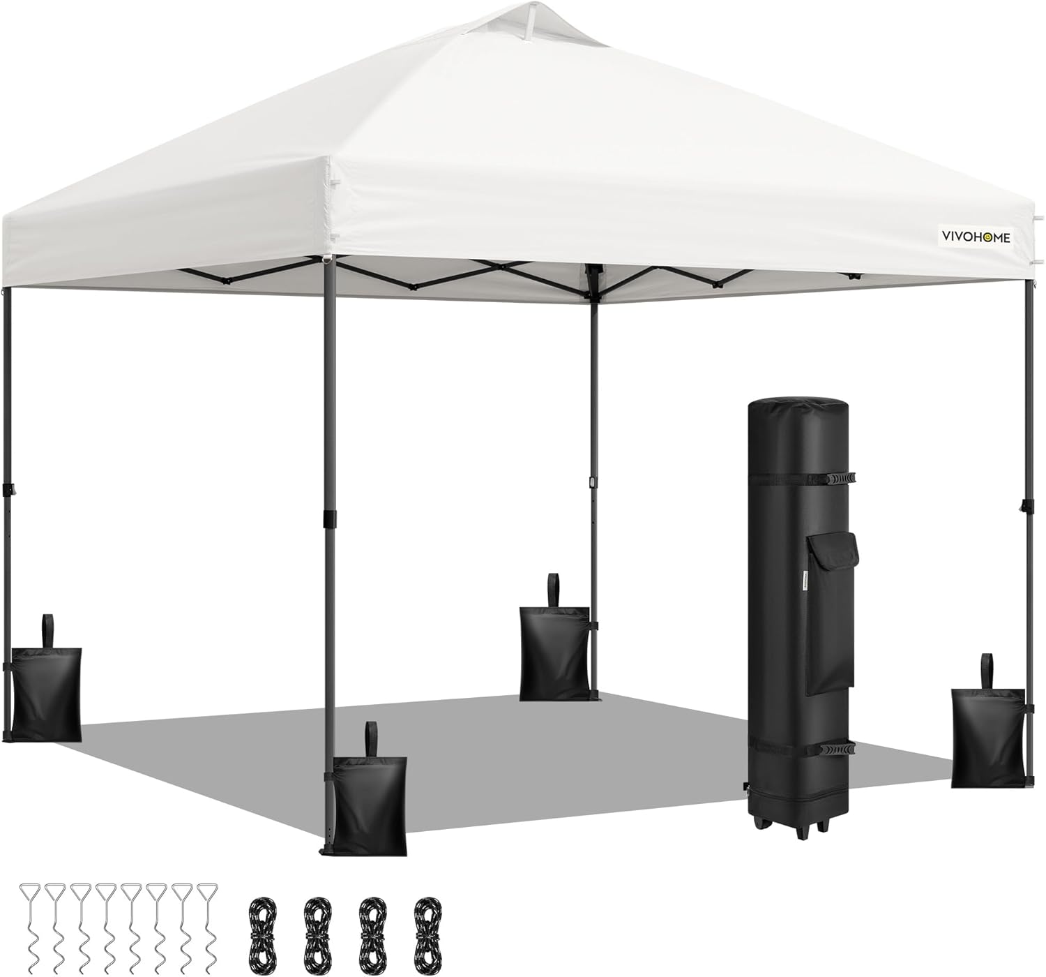 VIVOHOME 8x8ft Pop Up Canopy Tent for Outdoor Events and More